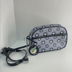 Baby Yoda Pattern Crossbody Bag - Grey